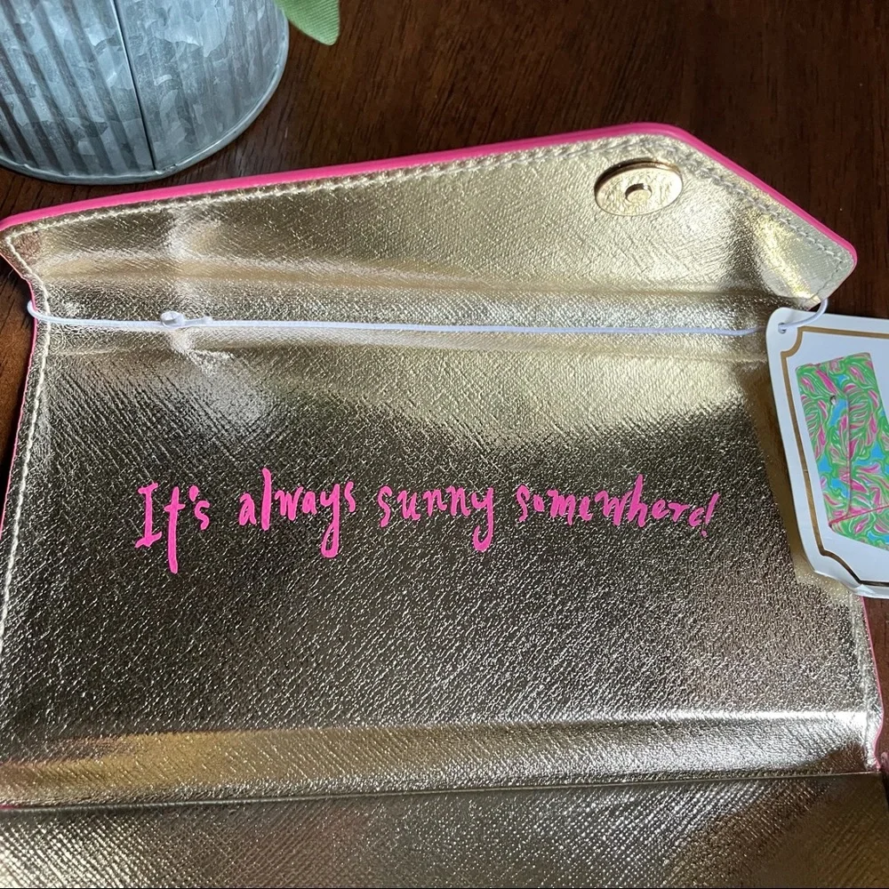 Lilly Pulitzer Sunglasses Case Blue Pink Green Nwt